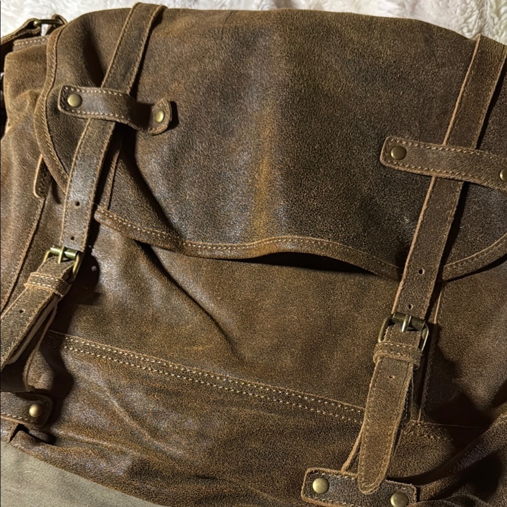 Territory Ahead Leather Men's Satchel- Vintage - Picture 2 of 16